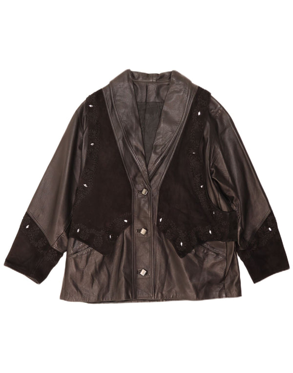 Geacă de piele pentru femei Lavorazione Artigiana IT 42 Piele Neagră Medie