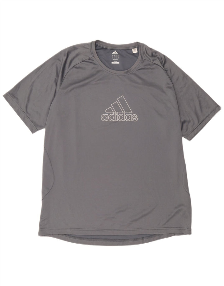 Tricou grafic pentru bărbați Adidas Top XL poliester gri