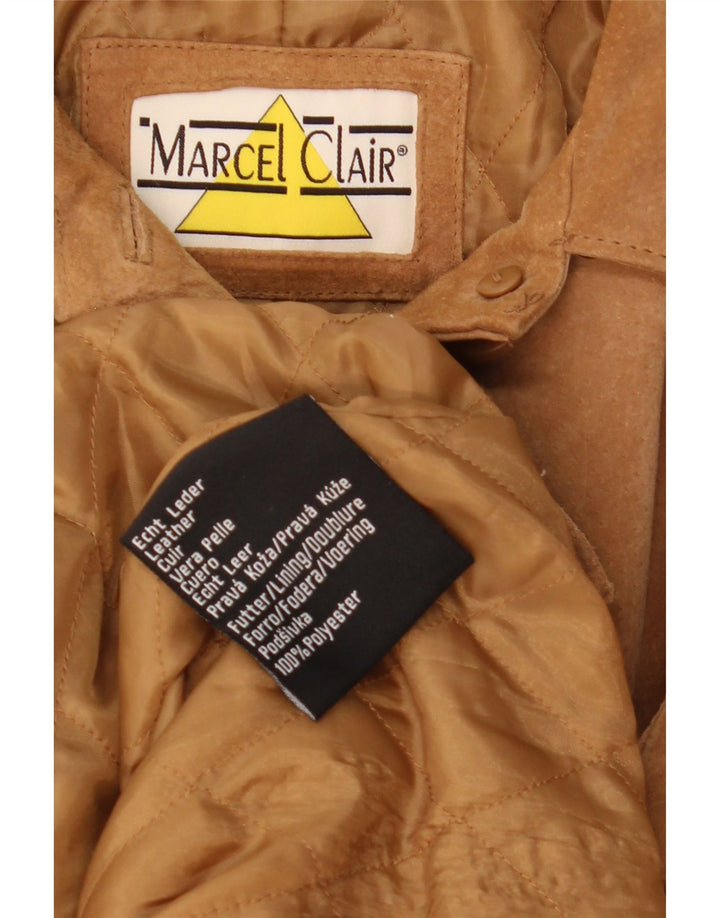 Jachetă de piele intoarsa pentru femei Marcel Clair UK 14, maro, piele mare