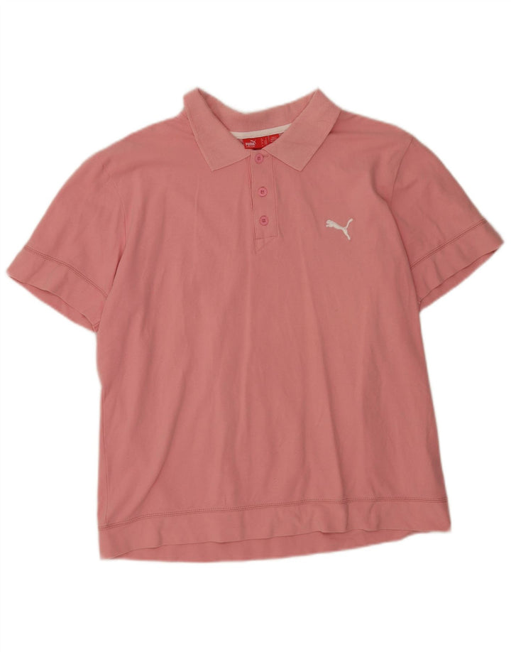 Tricou polo Puma pentru bărbați, bumbac roz mediu