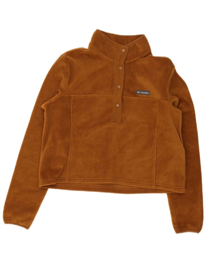 Pulover din lână pentru femei Columbia Crop Button Deck UK 16, mare, bej, poliester