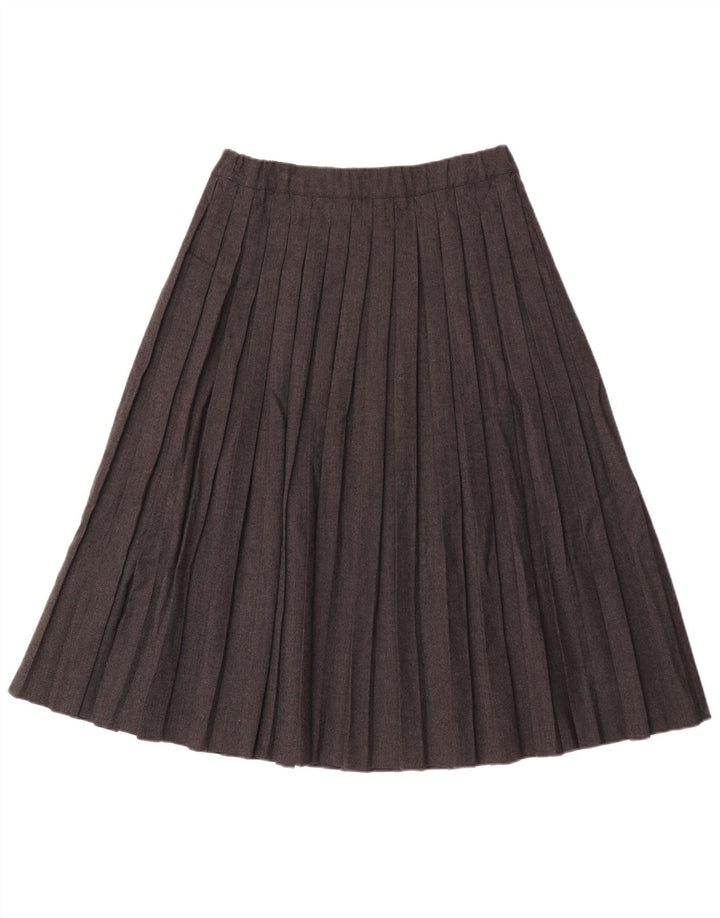 Fusta plisată Vintage pentru femei IT 42 Medium W30 Lână gri
