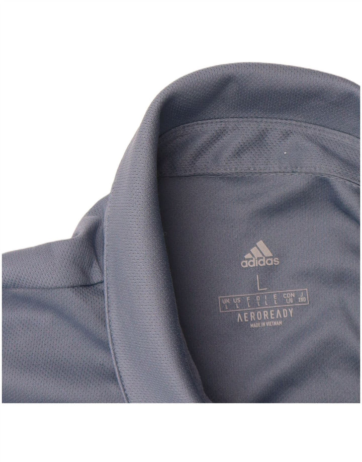 Tricou polo Adidas Aeroready pentru bărbați, mare, albastru, poliester