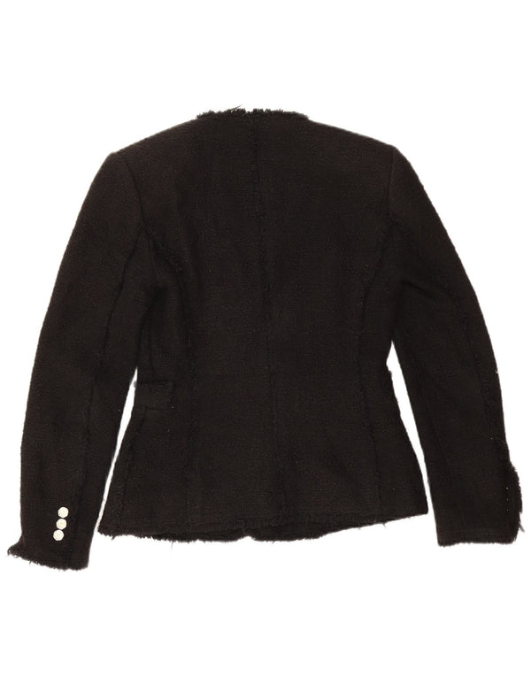 Jachetă Blazer pentru femei Zara UK 6 XS, negru, bumbac