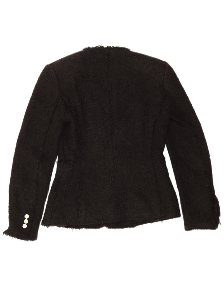Jachetă Blazer pentru femei Zara UK 6 XS, negru, bumbac