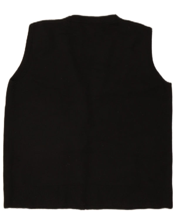 Pulover cardigan fără mâneci pentru femei Marks & Spencer UK 12 Medium Negru