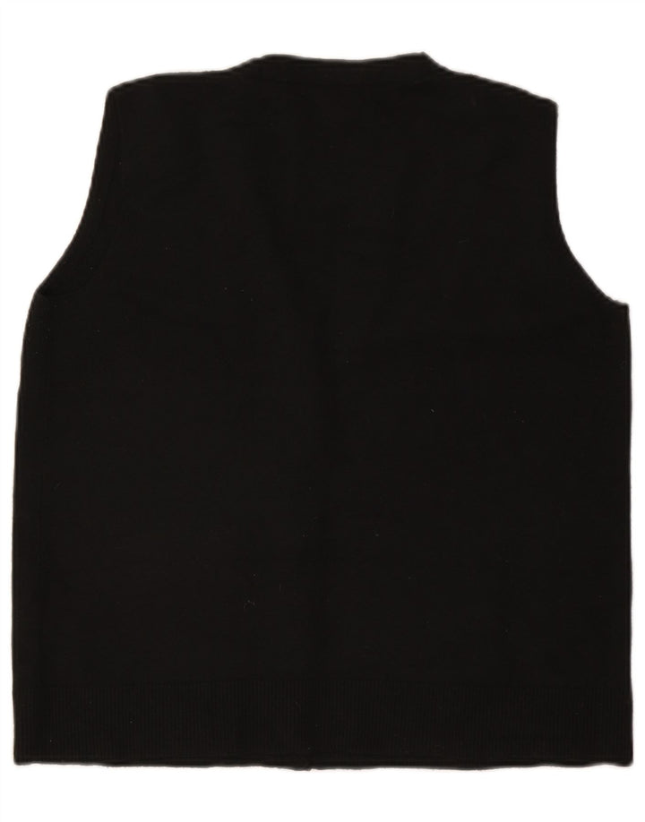 Pulover cardigan fără mâneci pentru femei Marks & Spencer UK 12 Medium Negru