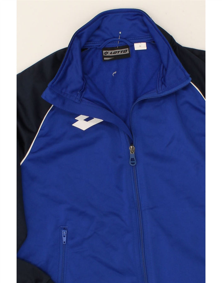 LOTTO Boys Tracksuit Top Jacket 14-15 Years Medium  Blue Colourblock Vintage Lotto and Second-Hand Lotto from Messina Hembry 