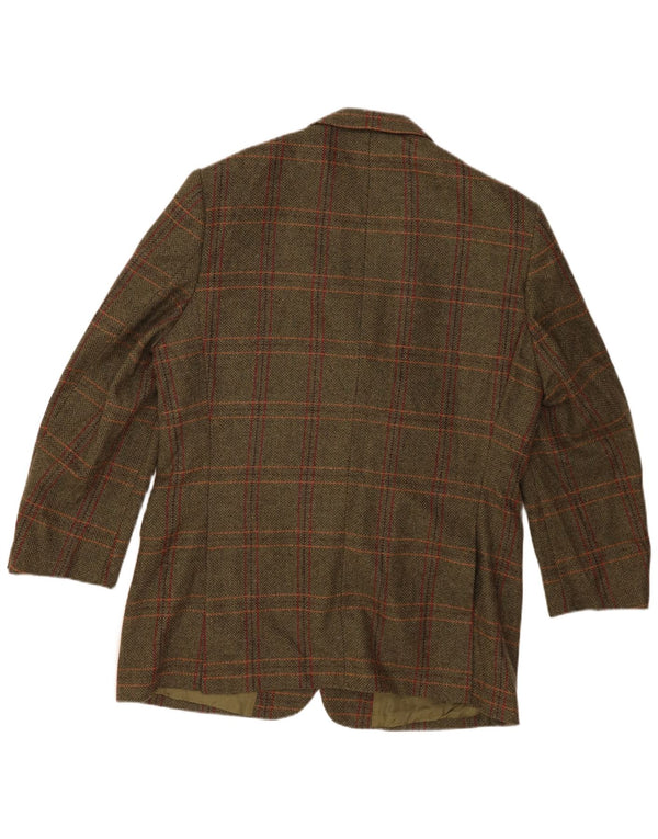 John Hanly&Co Ltd Jachetă pentru bărbați cu 3 nasturi IT 54 2XL Kaki Check