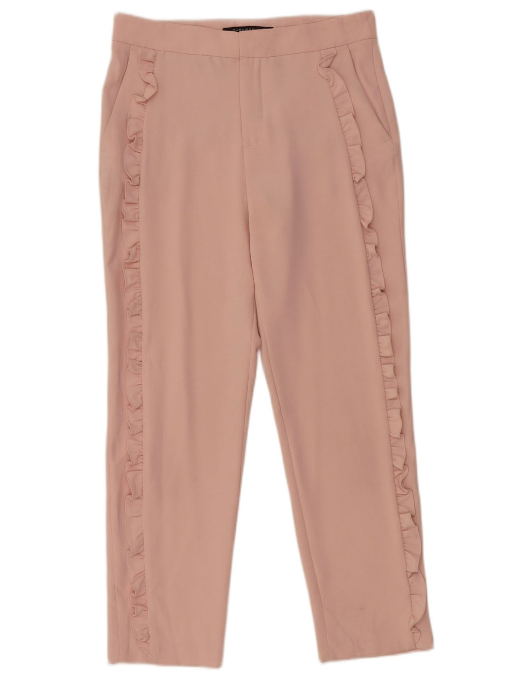 Pantaloni chino slim pentru femei Zara Mici L27 L26 Poliester roz