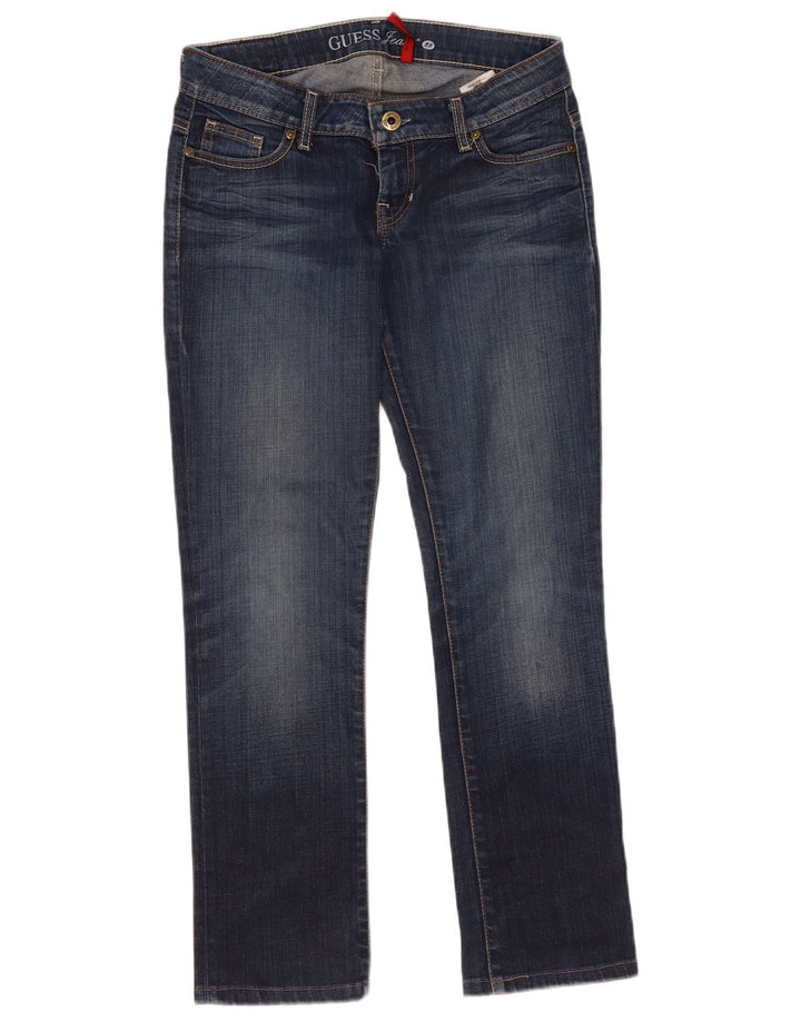 Blugi slim pentru femei Guess W28 L28 bumbac bleumarin