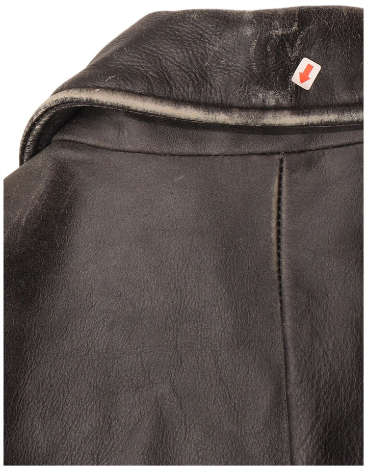 Bomb Boogie Jachetă de piele pentru femei UK 14 Medium Black Leather