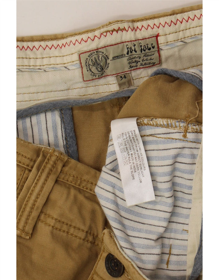 FAT FACE Pantaloni scurți chino pentru bărbați W34, mare, bej, bumbac