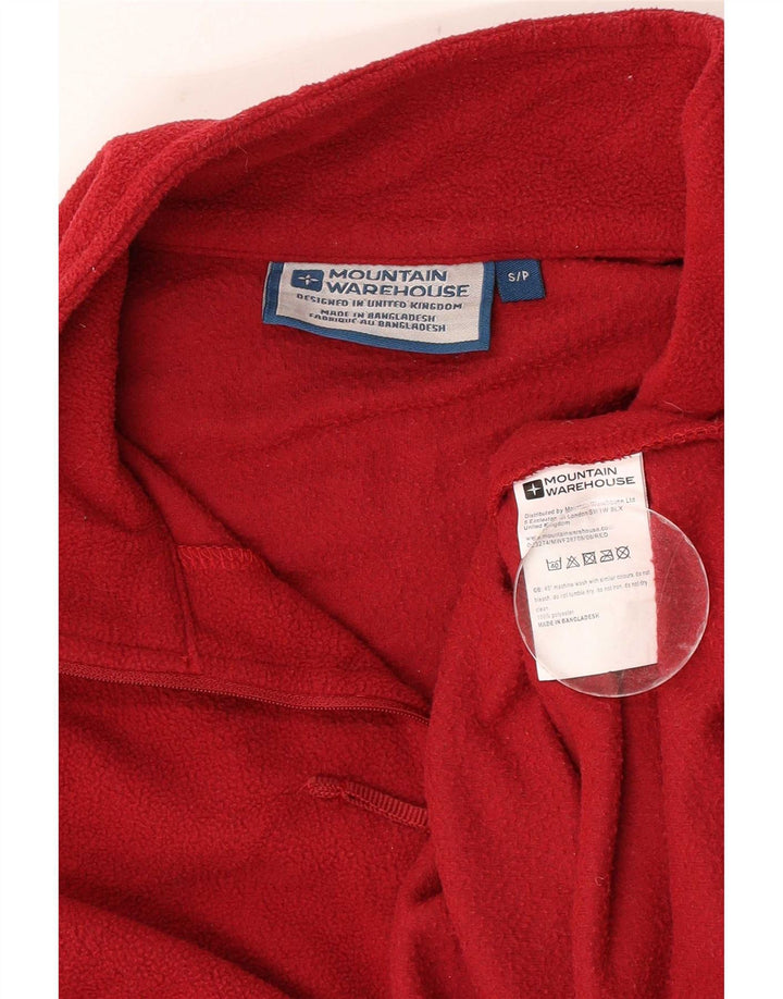 Pulover pentru bărbați Mountain Warehouse, cu fermoar și gât, poliester roșu