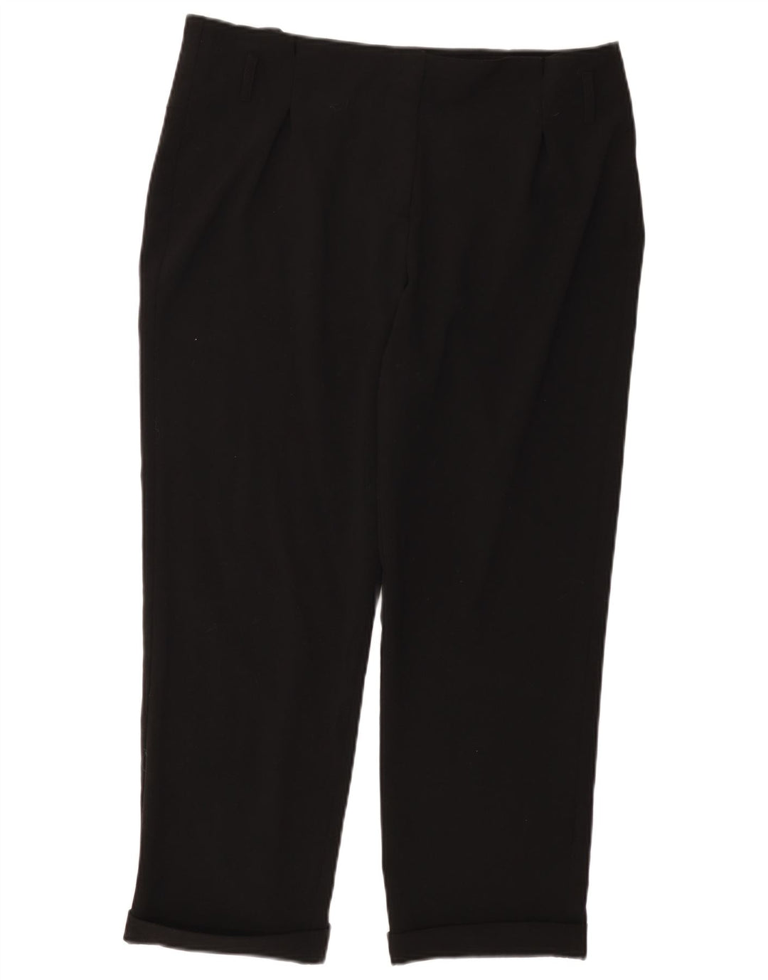 Pantaloni tăiați drept pentru femei CALVIN KLEIN US 12 Large W36 L26 Negru