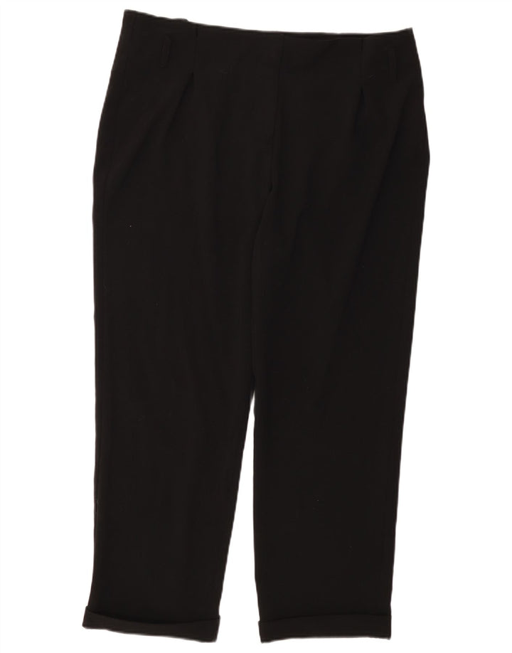 Pantaloni tăiați drept pentru femei CALVIN KLEIN US 12 Large W36 L26 Negru