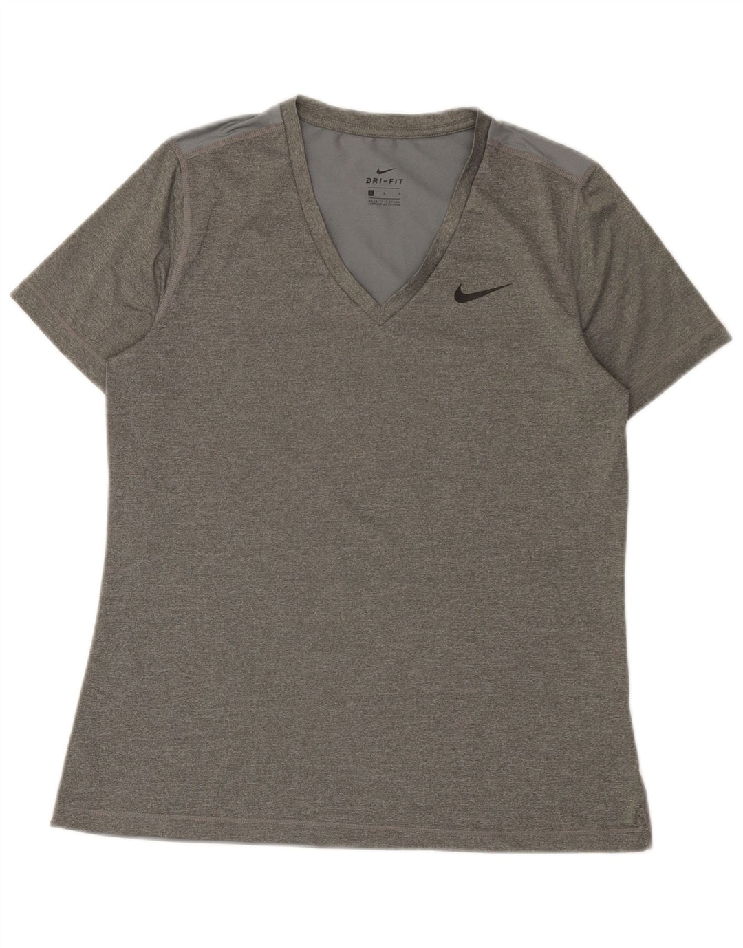 Tricou Nike Dri Fit pentru femei Top UK 14 Large Gri Poliester