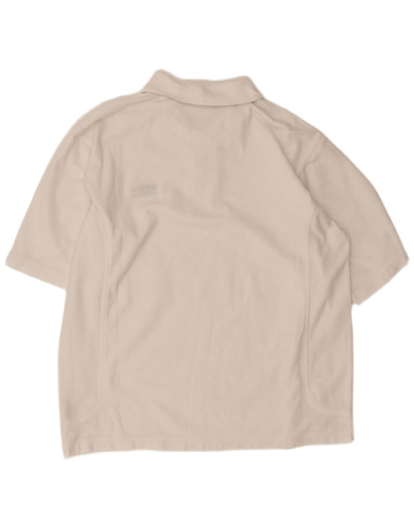 Tricou polo Umbro pentru bărbați, mare, alb, poliester sport