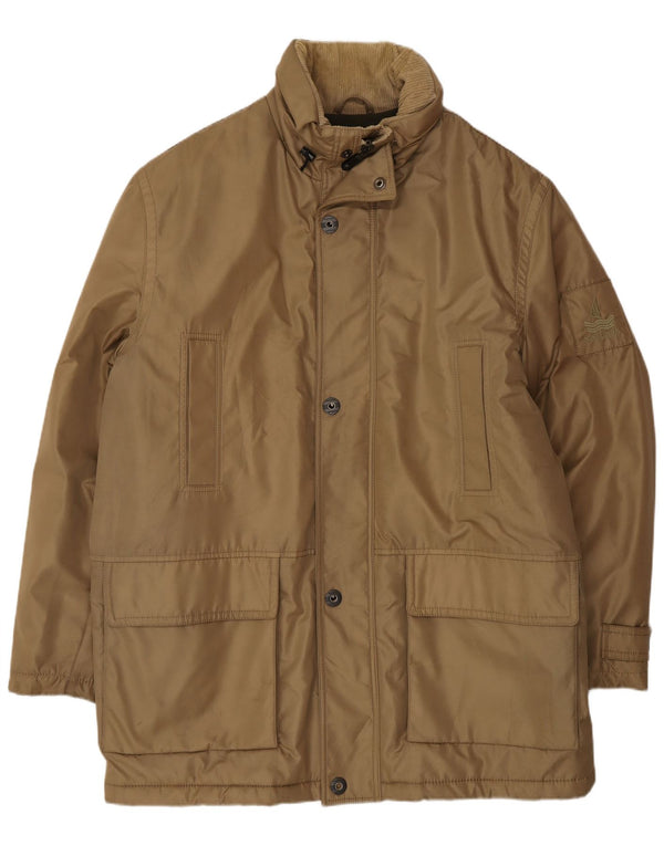 Navigare Mens Overcoat UK 44 2XL Khaki Polyester