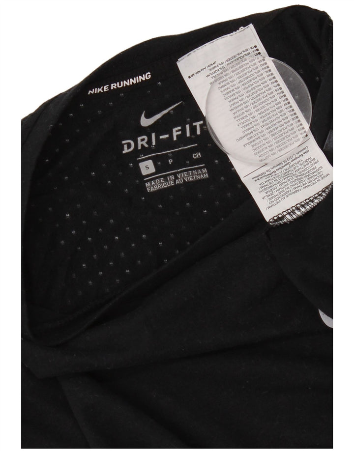 Tricou pentru alergare Nike pentru bărbați Top mic poliester negru