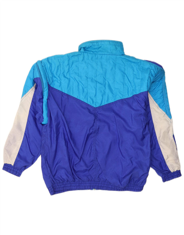 Jachetă de trening pentru bărbați vintage, albastru mic, color block