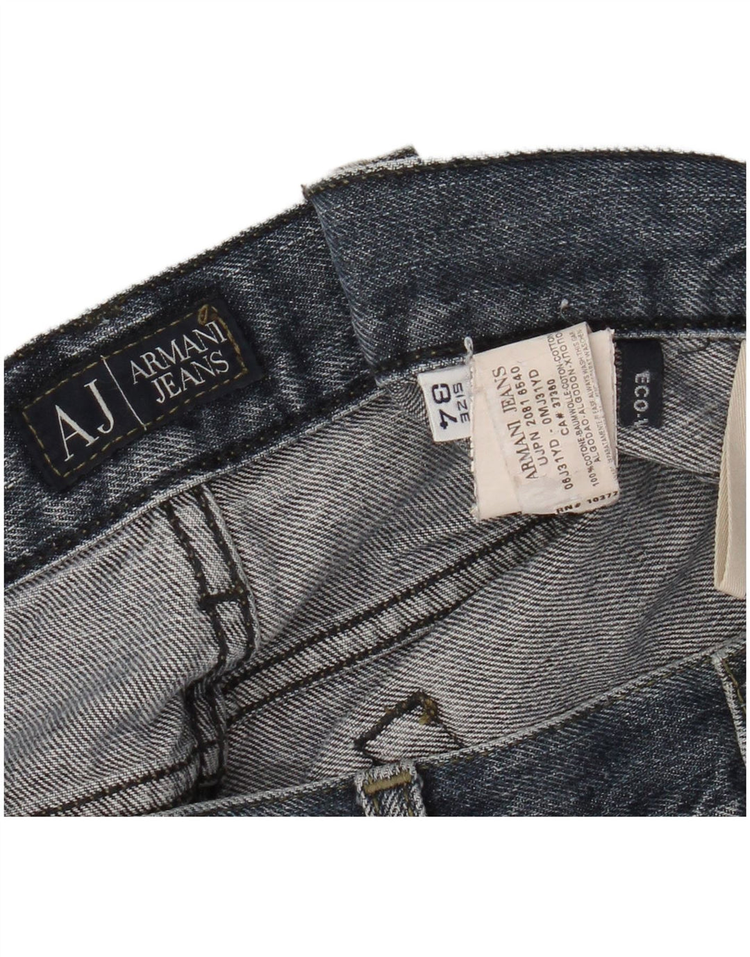 Blugi drepti pentru bărbați Armani W34 L28 Bumbac bleumarin