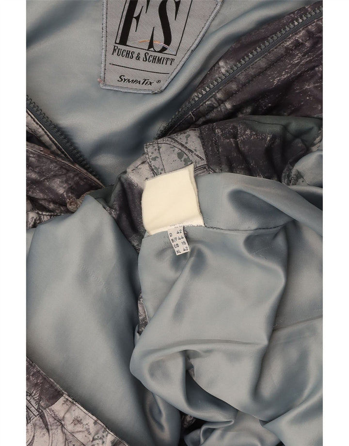 Jachetă de ploaie FUCHS & SCHMITT pentru femei, cu ajustare largă, UK 16, mare, gri, mozaic