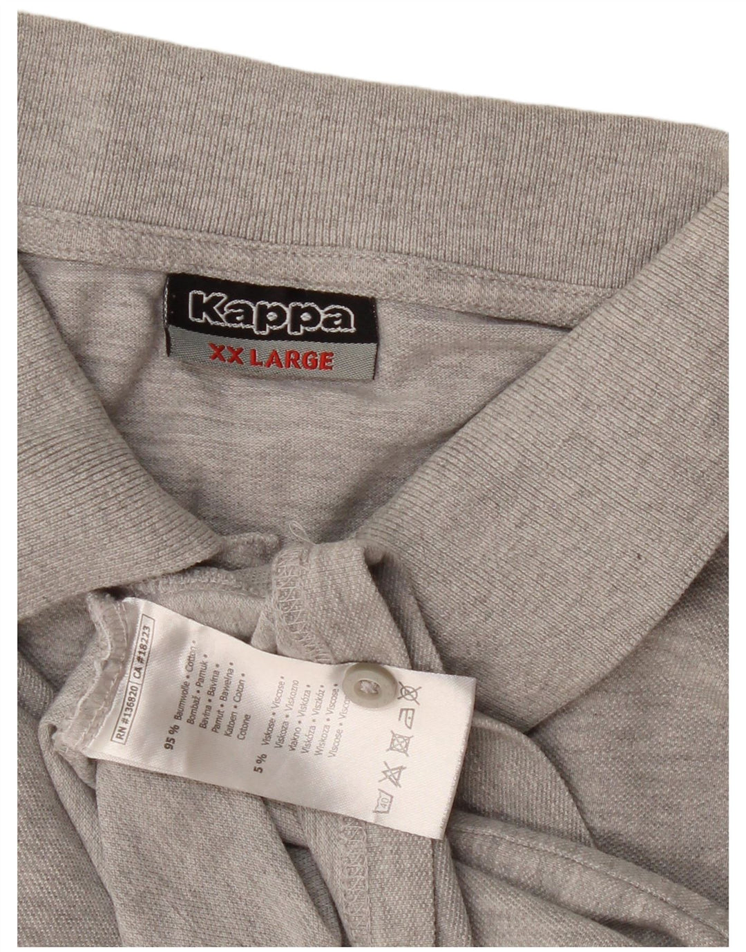 Cămașă polo pentru bărbați Kappa 2XL bumbac gri