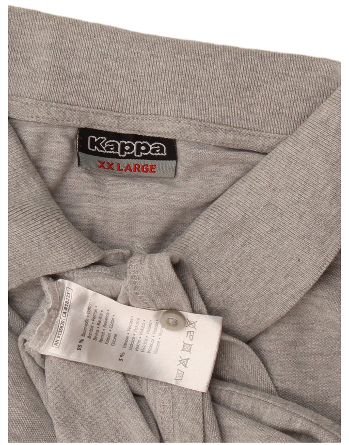 Cămașă polo pentru bărbați Kappa 2XL bumbac gri
