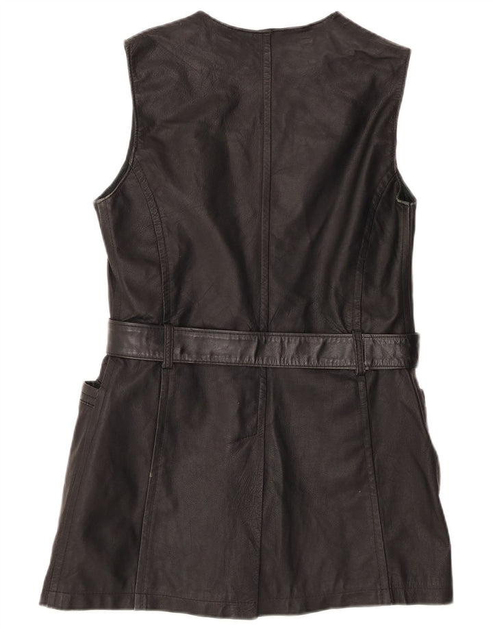 Gilet pentru femei Oltremoda din piele IT 42 Medium Black Leather