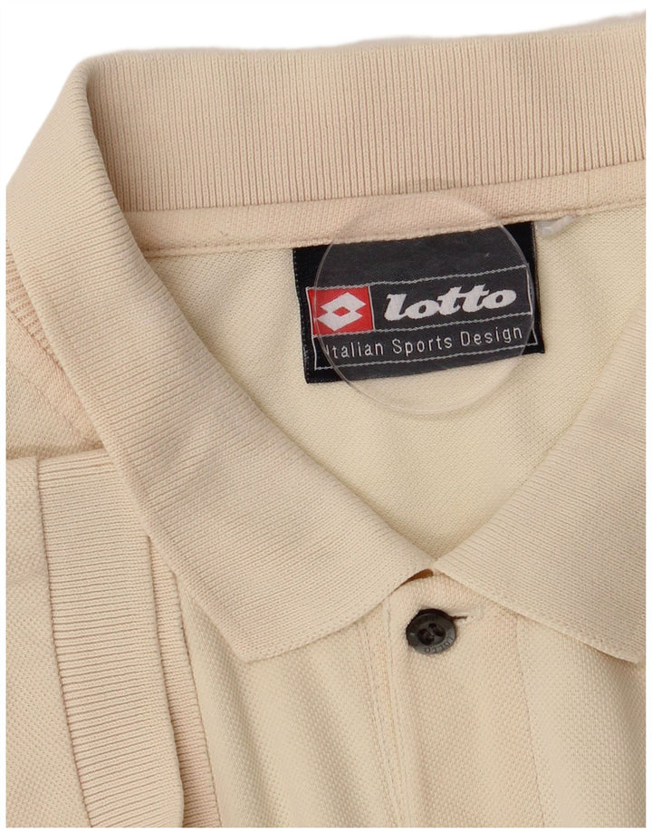 Tricou polo pentru bărbați Lotto Bej mare
