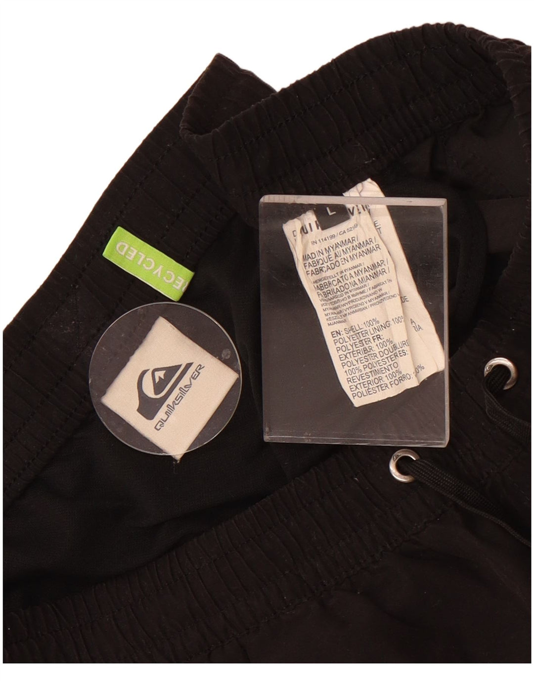 Pantaloni scurți de înot Quiksilver pentru bărbați, mari, negru, poliester