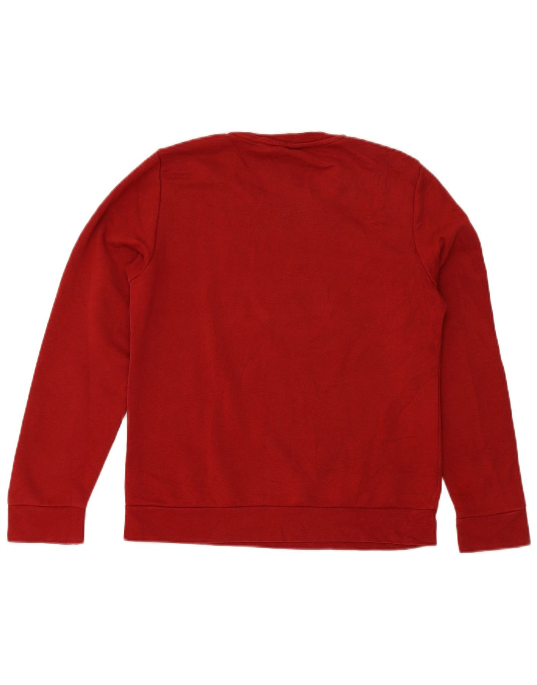 ADIDAS Pulover cu grafic pentru femei UK 8/10 Bumbac Burgundy mic