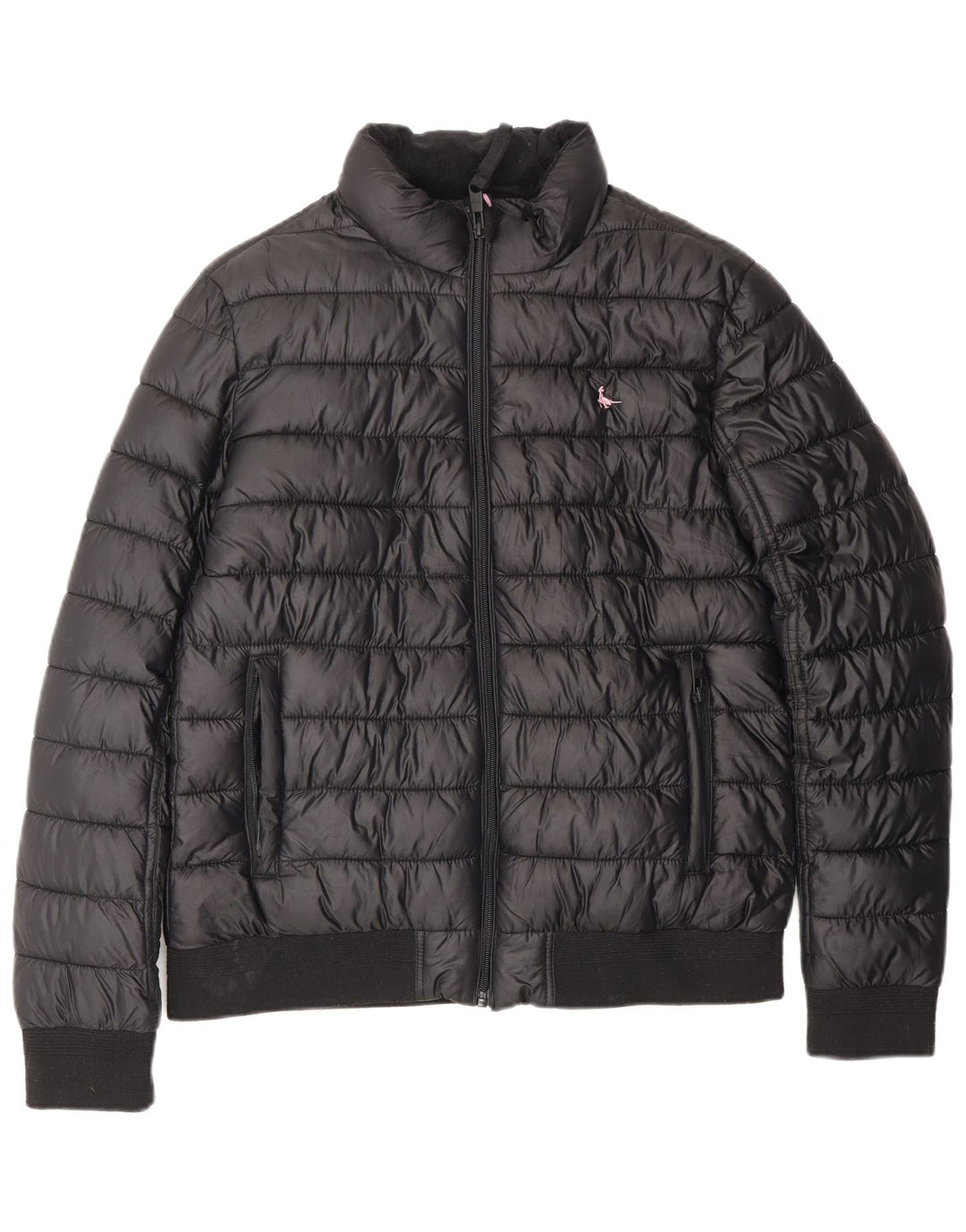 JACK WILLS Jachetă căptușită pentru femei UK 12 Poliester mediu negru