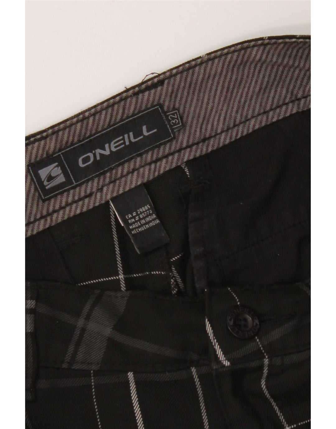 Pantaloni scurti chino pentru femei O'Neill W32 Poliester cu carouri negru mediu