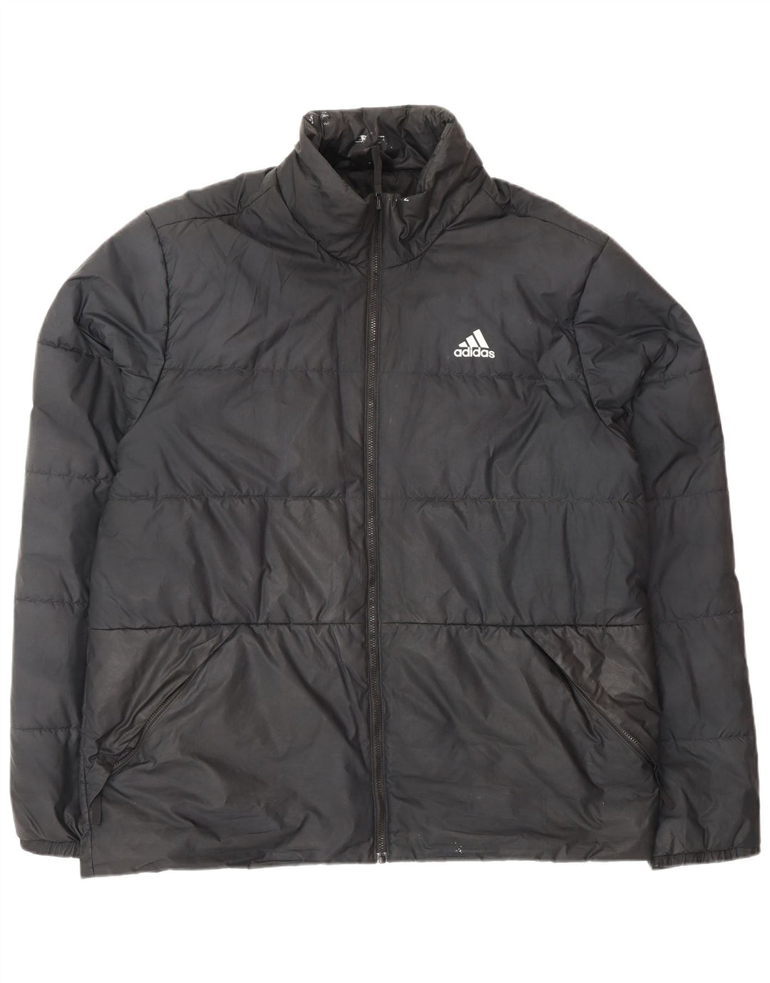 Jachetă căptușită pentru bărbați ADIDAS UK 40, mare, negru, poliester