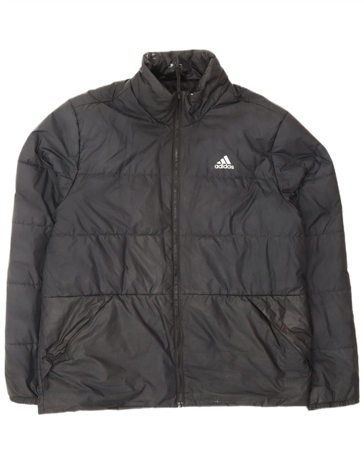Jachetă căptușită pentru bărbați ADIDAS UK 40, mare, negru, poliester