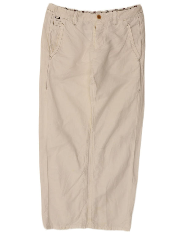 Pantaloni chino drepți Gas pentru femei L31 L26 Bumbac alb