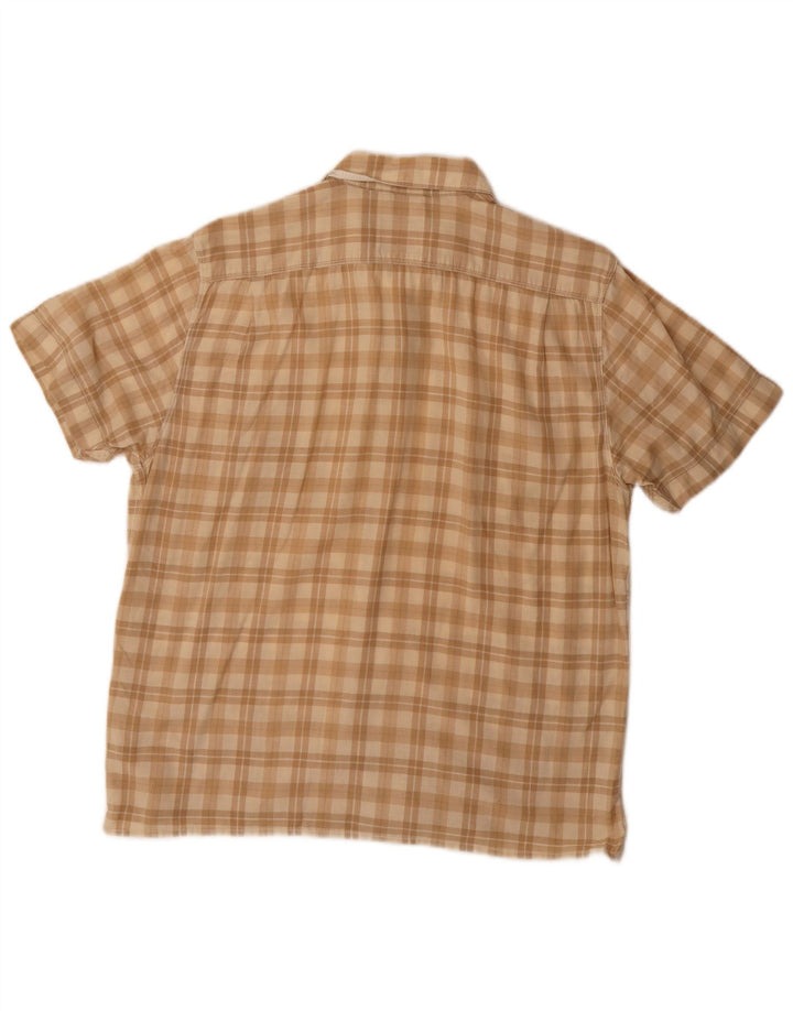 Cămașă pentru bărbați Levi's cu mânecă scurtă, cu ajustare standard, în carouri medii, bej
