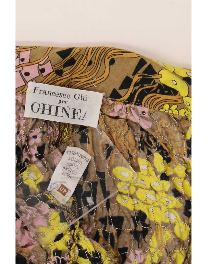Bluză Vintage pentru damă, cu cămașă înfășurată, EU 40, medie, multicoloră, florală