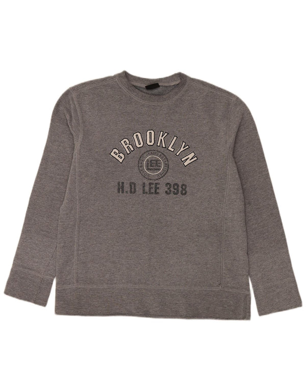 Pulover Lee Brooklyn Graphic pentru bărbați, gri mediu