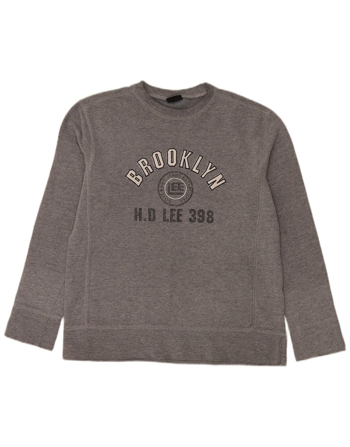 Pulover Lee Brooklyn Graphic pentru bărbați, gri mediu