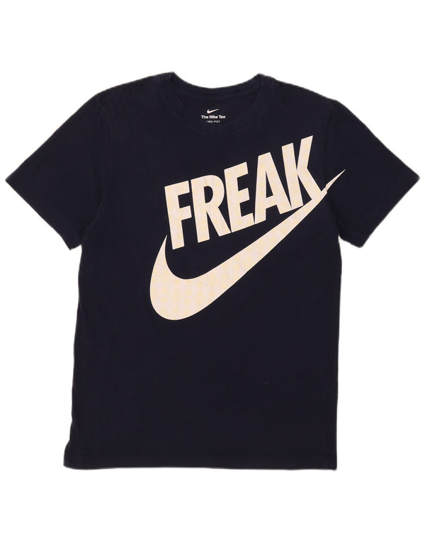 Tricou grafic Nike Dri Fit pentru bărbați Top mic din bumbac bleumarin