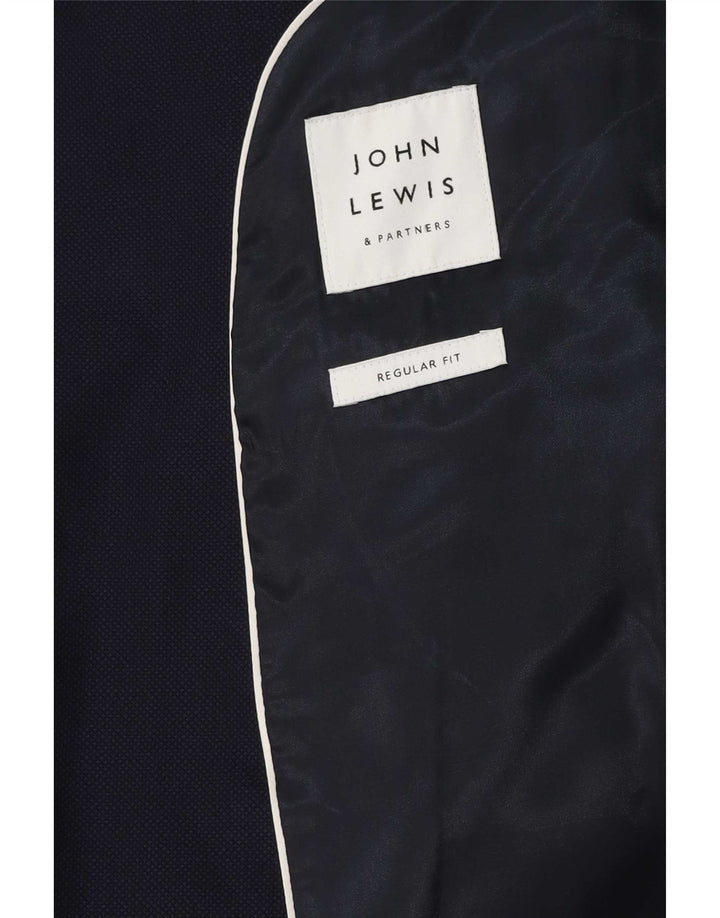 John Lewis Jachetă pentru bărbați, cu 2 nasturi, cu ajustare obișnuită, Marea Britanie 38 Mediu, bleumarin, albastru
