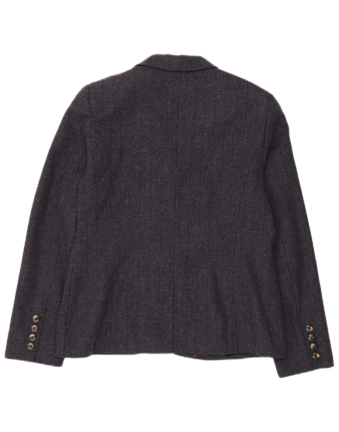Crew Clothing Jachetă cu 2 nasturi pentru femei UK 14 Lână mare, gri cu dungi