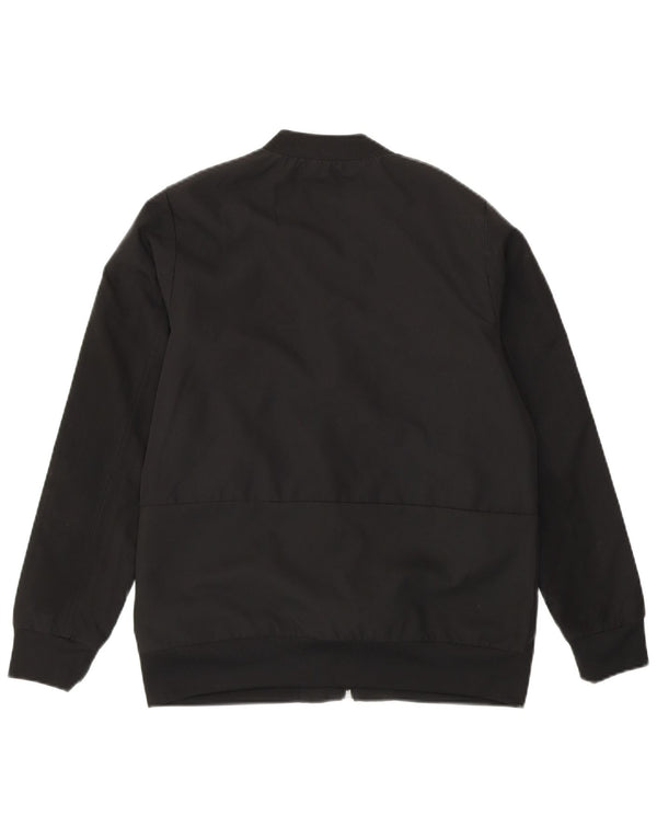 Adidas Boys Tracksuit Top Jacket 11-12 Years Black Polyester