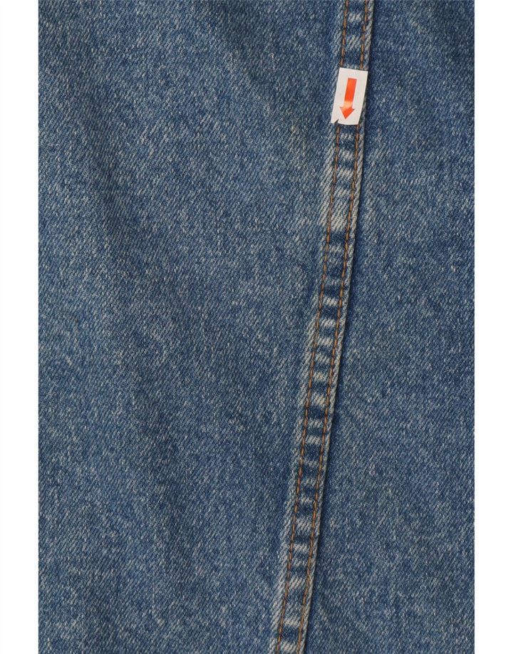 Jachetă de blugi supradimensionată pentru femei vintage UK 14, bumbac albastru mediu