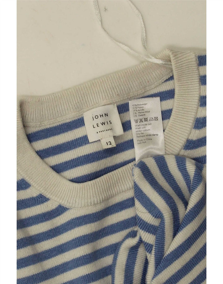 John Lewis Pulover pentru femei cu decolteu triplu UK 12 Medium Blue Dunge