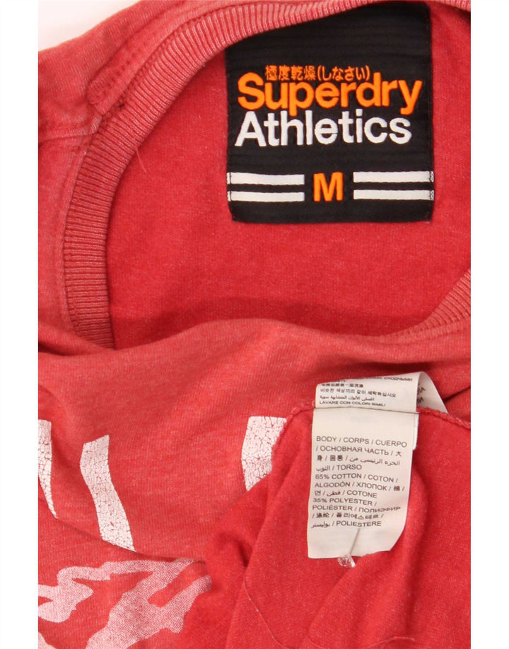 Tricou grafic pentru bărbați Superdry Top din bumbac roșu mediu