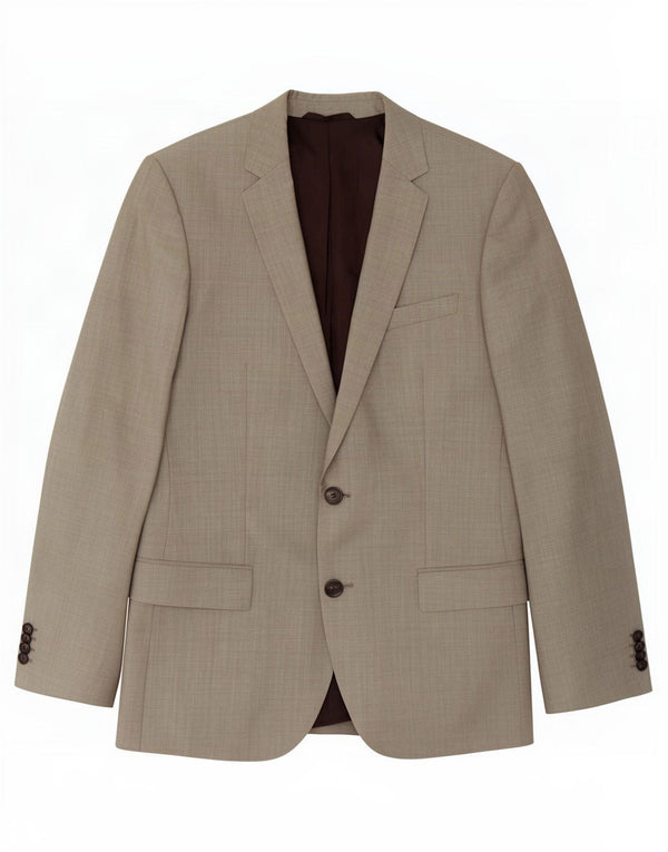 Blazer pentru bărbați Hugo Boss cu 2 nasturi EU 46 Lână mică, gri